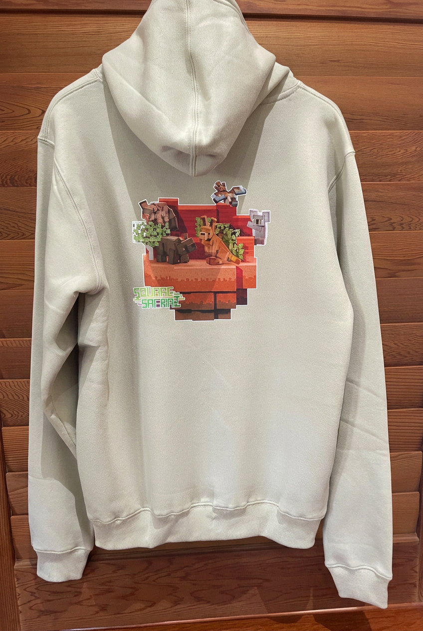 A cosy unisex hoodie featuring Square Safari’s Kimberley Aussie Animals design, created from scratch by Jessica, by hand and without AI.

The midweight brushed fleece combines everyday softness with warmth for cooler days.

The details:

320 GSM poly-blend fleece
Brushed inner lining for softness and warmth
Classic kangaroo pocket
Adjustable drawstrings with easy-to-remove toggles