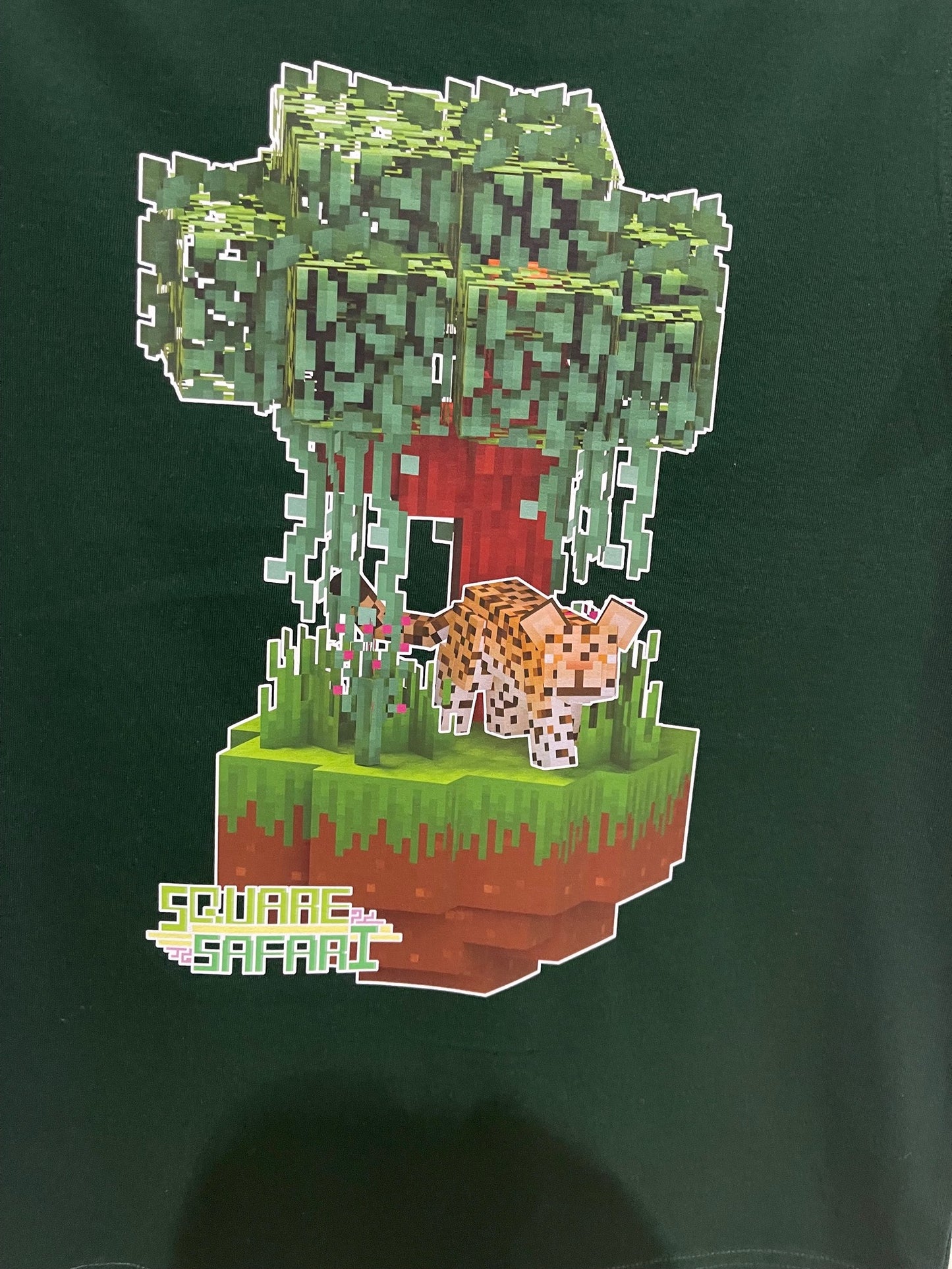 Leopard Lurking in the Jungle Square Safari Kids T-Shirt wildlife t shirt, gift ideas for kids who love animals, wildlife lover gift ideas 